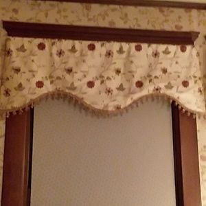 2 floral valances with tassel edging
